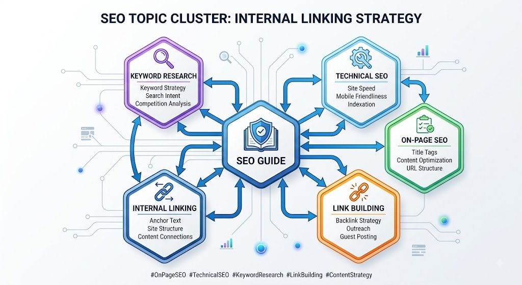 SEO Topic Cluster Internal Linking Structure
